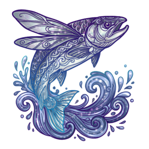 Fliegender Fisch Sticker