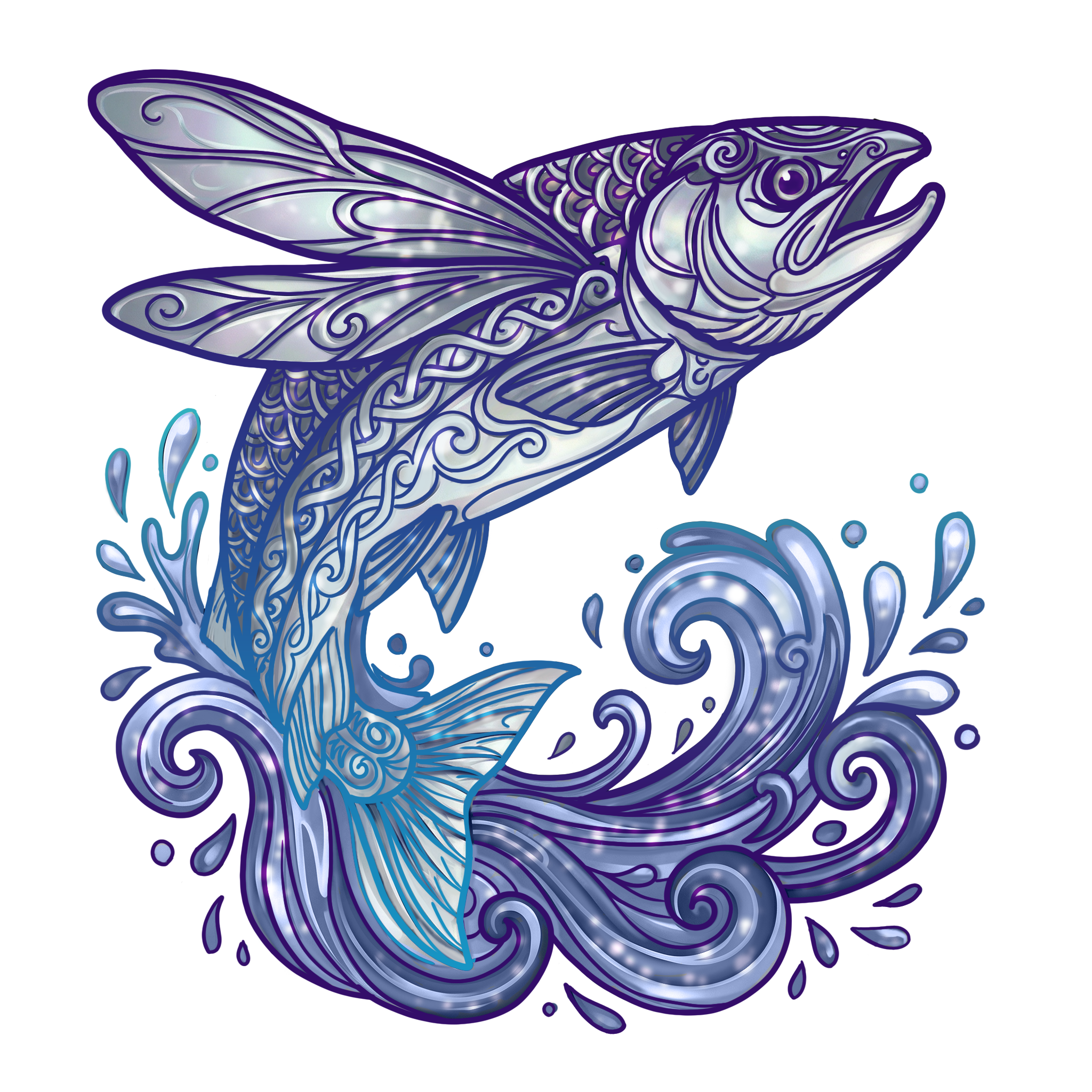 Fliegender Fisch Sticker