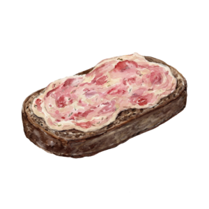 Schwarzbrot mit Teewurst
