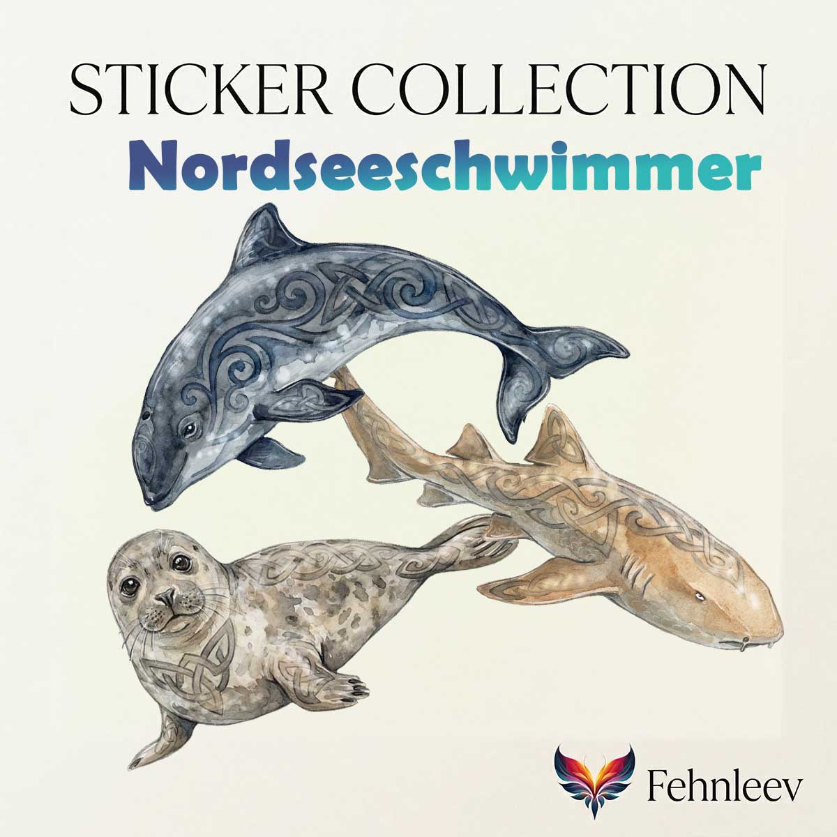 Kegelrobbe Sticker Nordsee – Bild 3